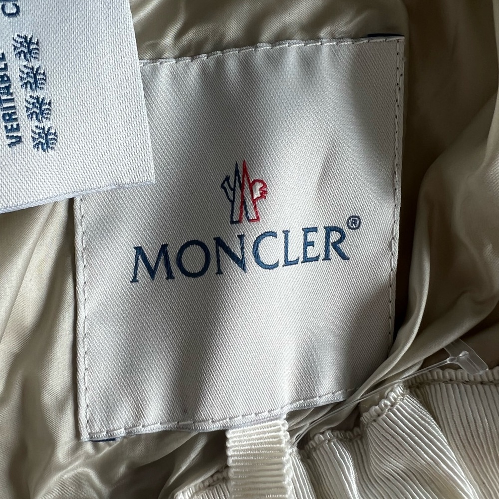 Moncler Women's Grey Sora Parka Long Jacket Parka Peplum - Picture 14 of 16